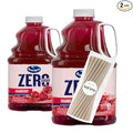 Ocean Spray Zero Sugar Cranberry Juice Drink 101.4 fl oz Plastic Bottles 2 Pack + 15 Sugarcane Disposable Straws by KOOL8SHOP Infinite Deals