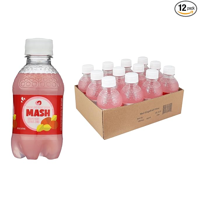 Boylan Bottling Mash Grapefruit Citrus Zing Beverage 16 Fluid Ounce - 12 per case.