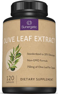 Premium Olive Leaf Extract Capsules – Standardized To 20% Oleuropein – Super Strength Olive Leaf Exact Supplement Supports Immune System &amp Cardiovascular Health – 750mg Per Capsule – 120 Capsules