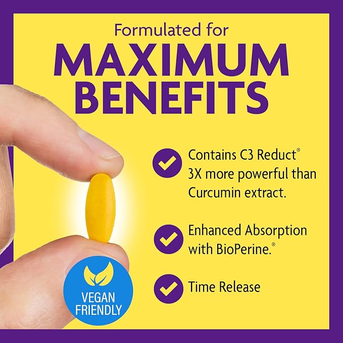InnovixLabs Turmeric Curcumin with Black Pepper Extract - High Absorption Turmeric and Curcumin Supplements with BioPerine C3 Reduct &amp Curcumin C3 Complex - 100 Time Release Tablets