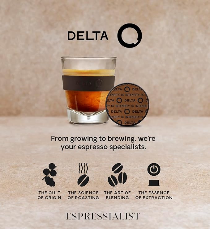 Delta Q - EpiQ Espresso Pods for Delta Q machines Intensity 14 Notes of Roasted Nuts 40 Coffee Capsules