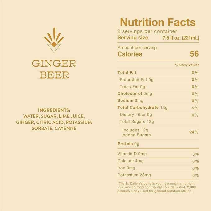 Root Elixirs Ginger Beer Sparkling Mixer for Craft Cocktails or Mocktails | All Natural Zero Proof Fresh Citrus No Artificial Sweeteners 7.5 FL oz (Pack of 8)
