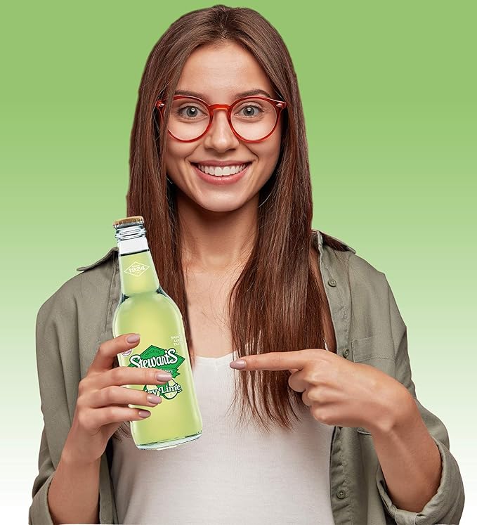 Stewart's Key Lime Soda 12 fl oz (12 Glass Bottles)