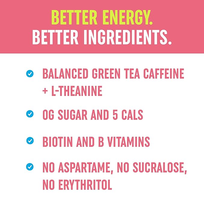 GORGIE Tropical Variety - Watermelon Bundle Sugar-Free Natural Energy Drink Sparkling Healthy Energy Drinks - Green Tea Biotin B Vitamins Vegan &amp Low Calorie (2 Packs of 12)