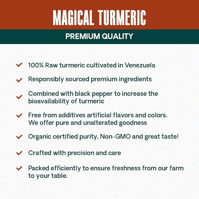JESSICA WELLNESS Magical Turmeric Ginger Cinnamon Tea Black Pepper and Stevia | Ginger Turmeric Cinnamon Tea Organic Blend | 3.5 oz