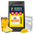 Tiesta Tea - Maui Mango Cold Brew Loose Leaf Mango Pineapple Herbal Tea Premium Non-Caffeinated Blend Cold Brew Packets Makes 64oz Pitcher Per Bag (Pack of 10)