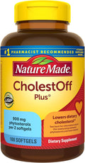 Nature Made CholestOff Plus Dietary Supplement for Heart Health Support 100 Softgels 25 Day Supply