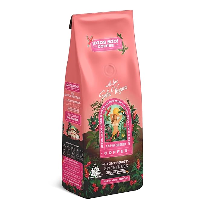 Dios Mio Coffee by Sofia Vergara Light Roast Ground Premium Colombian Coffee 42 Ounce Bag