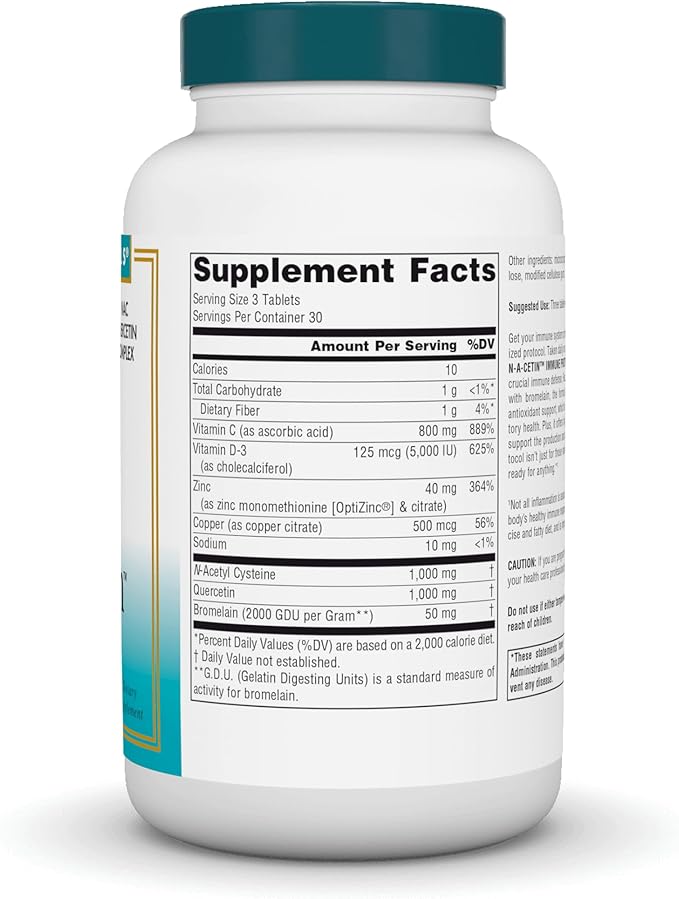 Source Naturals Wellness N-A-Cetin Immune Protocol Crucial Immune Defense* - 90 Tablets