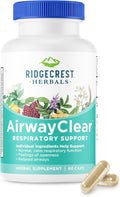 Ridgecrest Herbals AirwayClear Lung Health and Breathing Support Supplements with Schisandra Fruit Cassia Bark and Ginger Root Sinus Mucus Support Gluten Free (60 Vegan Caps 30 Serv)