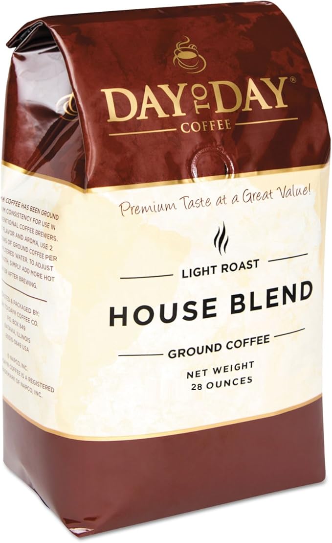 Day to Day Coffee 100% Pure Coffee House Blend Ground 28 Oz Bag 3/pack