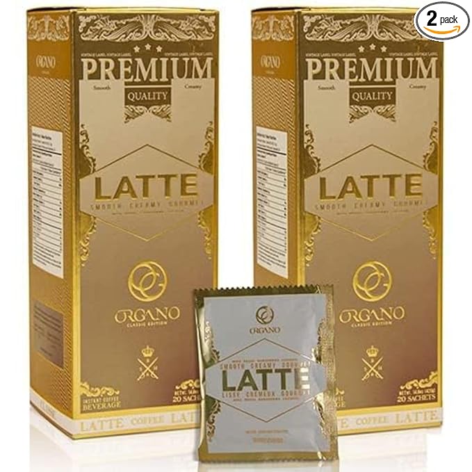 2 boxes ORGANO Gourmet Cafe Latte 100% Certified Ganoderma Lucidum (40 Sachets)