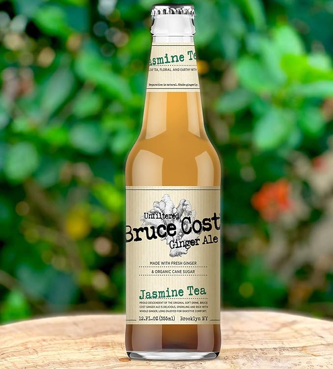Bruce Cost Ginger Ale - Jasmine Tea - 12 oz (6 Glass Bottles)