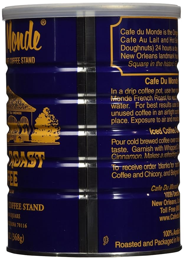 Cafe Du Monde Coffee and Chickory Bundle - New Orleans French Roast Assortment 15 oz Original and 13 oz 2 Piece