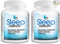 Sleep Complete - 6-in-1 Natural Sleep Support Formula Blend of L-Theanine 5-HTP Melatonin Magnesium Mucuna Pruriens Extract GABA and Phellodendron Bark (herb Powder). (Pack of 2)