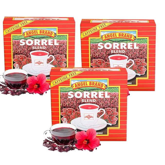 Angel Brand Sorrel Tea Bags 20 – Pack of 3 – Hibiscus Flower Tea for Refreshing Flavor &amp