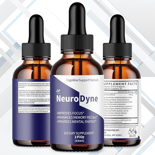 (3 Pack) Neurodyne Drops Official Neuro Dyne Liquid Drops with All Natural Ingredients Advanced Neurodyne Joint Health &amp Nerve Support Supplement with Premium Vitamins for Women &amp Men (90 Se