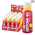 Ketone-IQ No Caffeine Exogenous Ketones Energy Shots - 24 Pack of Caffeine Free Energy Drinks with 10g Ketones - Sugar Free Salt Free and All Natural (Raspberry Lemonade)