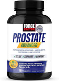 Force Factor Prostate Advanced Health Supplement for Men for Reducing Nighttime Bathroom Trips Bladder &amp Urinary Relief with Saw Palmetto Beta-Sitosterol 180 Tablets (1-Pack)