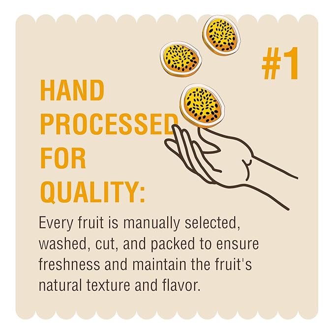 Tamarin Fruits All Natural Frozen Fruit Pulp perfect for Juicing Cocktails Smoothies Desserts and Baking No Sugar Added Gluten Free with No Preservatives - (Yellow Passion Fruit Bulk packaging