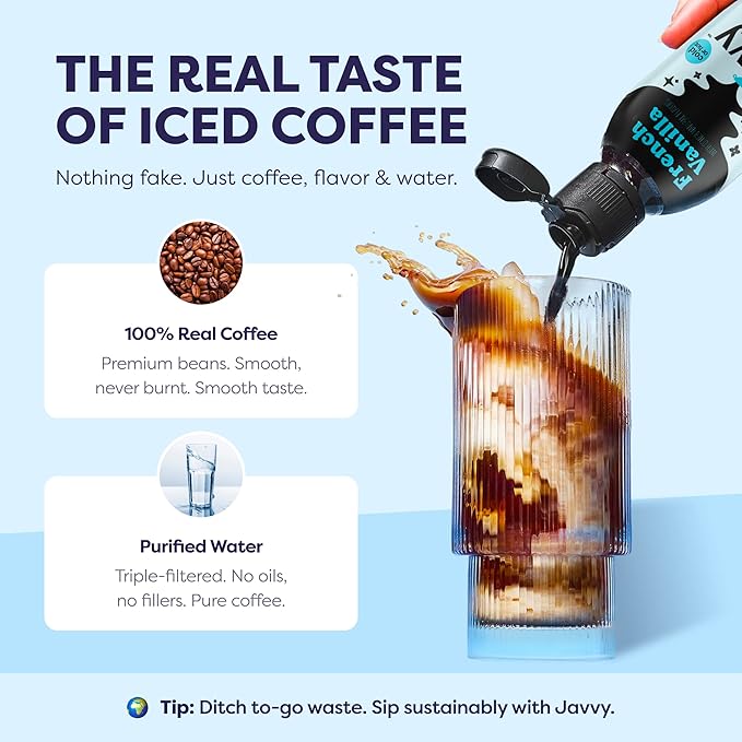 Coffee Concentrate - Cold Brew Coffee Perfect for Hot or Iced Instant Coffees Hot Drinks Cold Brew Concentrate 2 Pack - French Vanilla