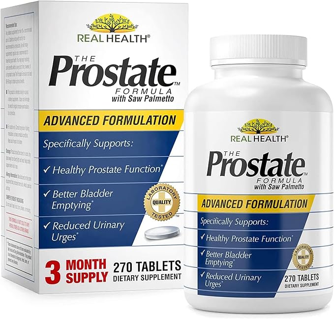 Real Health The Prostate Formula - Prostate Supplements for Men Prostate Health Prostate Relief Saw Palmetto for Men Prostate Vitamins - 270 Count