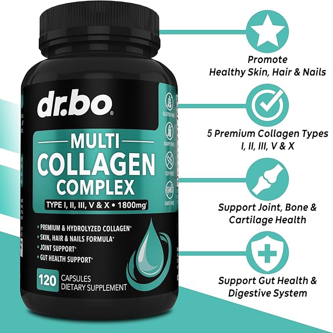 Multi Collagen Peptides &amp Liver Cleanse - Type I II III V &amp X Multi Collagen Peptides for Skin Hair &amp Nails - Liver Cleanse Detox Support Supplement Natural Milk Thistle Dandelion Su