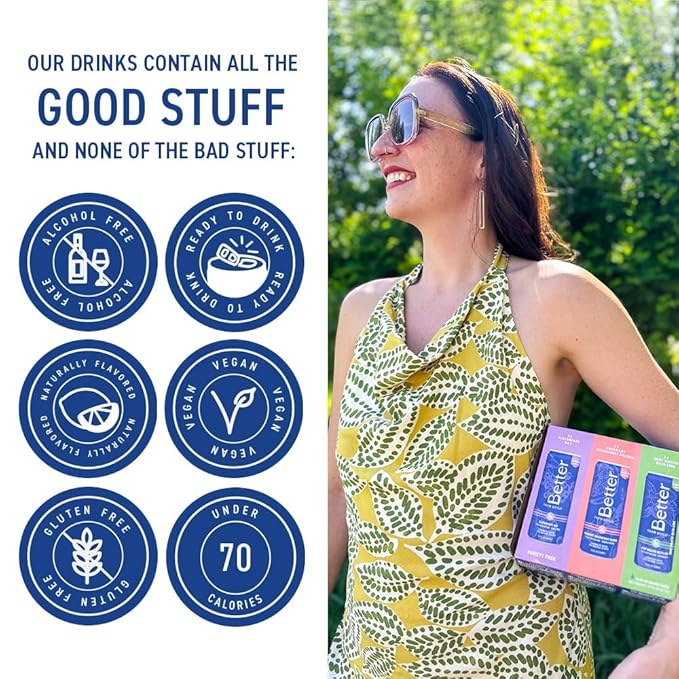 Better Than Booze Mocktail Non-Alcoholic Drinks | Alcohol Alternative Beverages Ritual Zero Proof | Enjoy Your Drink Moment with Our Alcohol Free Drinks | Non Alcoholic Variety 6 Pack Case