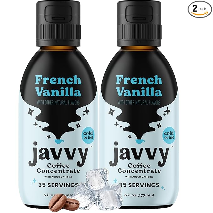 Coffee Concentrate - Cold Brew Coffee Perfect for Hot or Iced Instant Coffees Hot Drinks Cold Brew Concentrate 2 Pack - French Vanilla