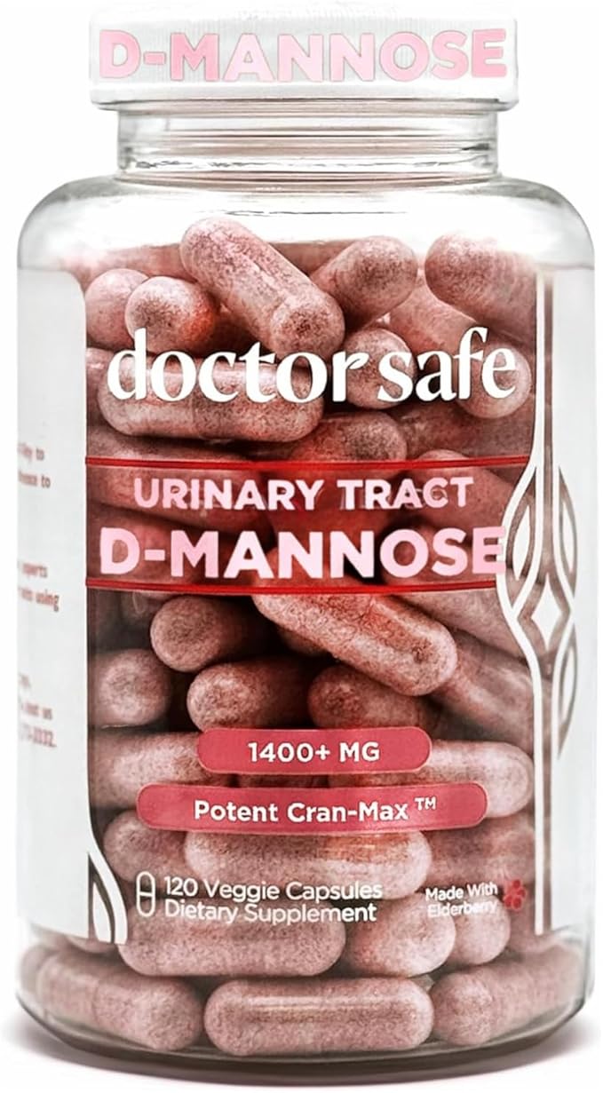 Cranberry Supplement D-Mannose Capsules Made with Concentrated Whole Fruit Cranberry Natural Support for Rapid Action to Help Cleanse and Protect the Urinary Tract* (120 Count)