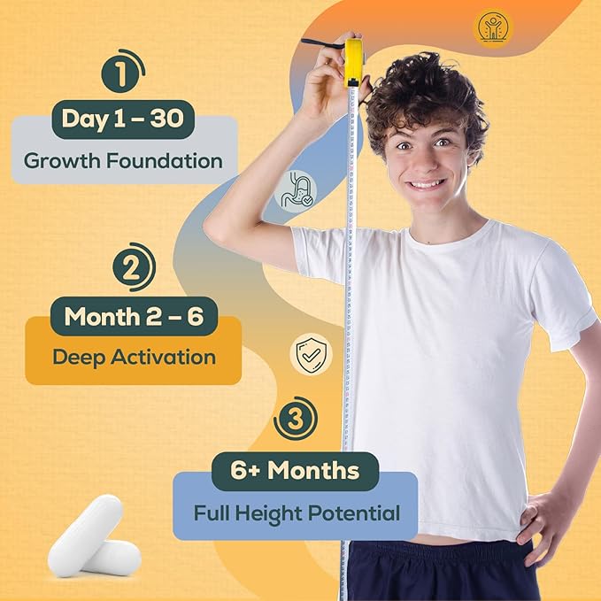 25-in 1 Bone Strength Supplement - for Natural Growth Digestion and Stress - High Absorption - Calcium Magnesium Zinc Ashwaganda and Multivitamins for Age 12+ | 2 Bottles