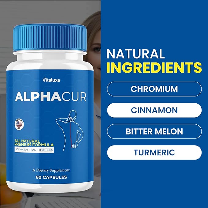 (2 Pack) Alphacur for Neuropathy AlphaCure Nerve Support Capsules Premium Health Blend All Natural Support Relief Supplement Alpha Cur Pills Advanced Vitamin Maximum Strength Renew Formula (120 Ct)