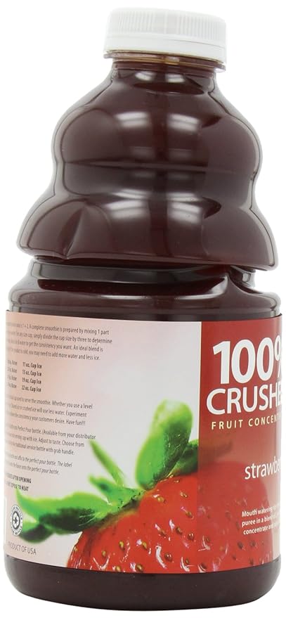 Dr. Smoothie 100% Crushed Fruit Smoothie Strawberry 46-Ounce Bottles (Pack of 2)