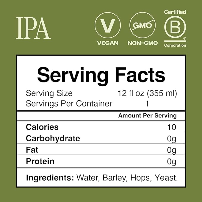 Partake Brewing Craft Non Alcoholic Beer IPA 24 Pack x 12 Fl Oz Cans - Low Calorie &amp Carb No Sugar All Natural Ingredients - Award-Winning Taste Non Alcoholic Beer Without the Empty Calories