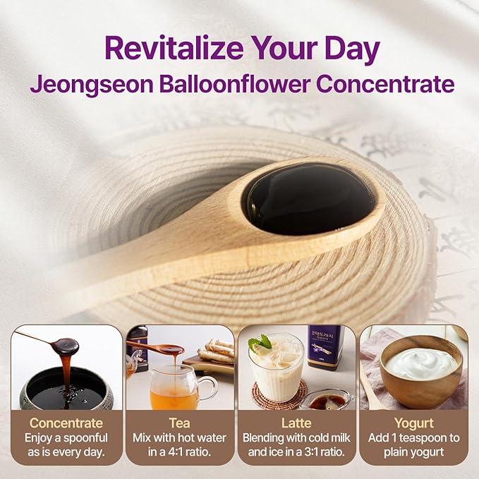 Korean Bellflower Root Extract (Doraji) Concentrate – Natural Plant-Based Concentrate for Throat Support 420g