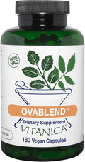Vitanica OvaBlend - Endorine and Ovulation Support for Women with NAC Chromium Green Tea and Saw Palmetto - Supports Healthy Ovulation - Vegan - 180 Capsules