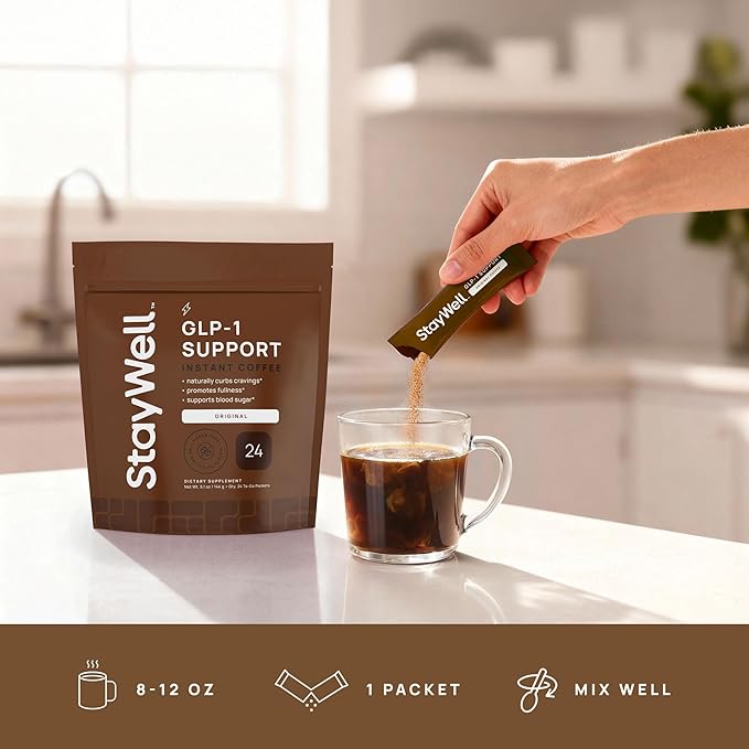 Slim Coffee GLP-1 Supplement | GLP 1 Booster to Control Appetite and Cravings | Great Tasting Metabolic Support - Coffee Bean Extract Green Tea Yerba Mate (Regular)