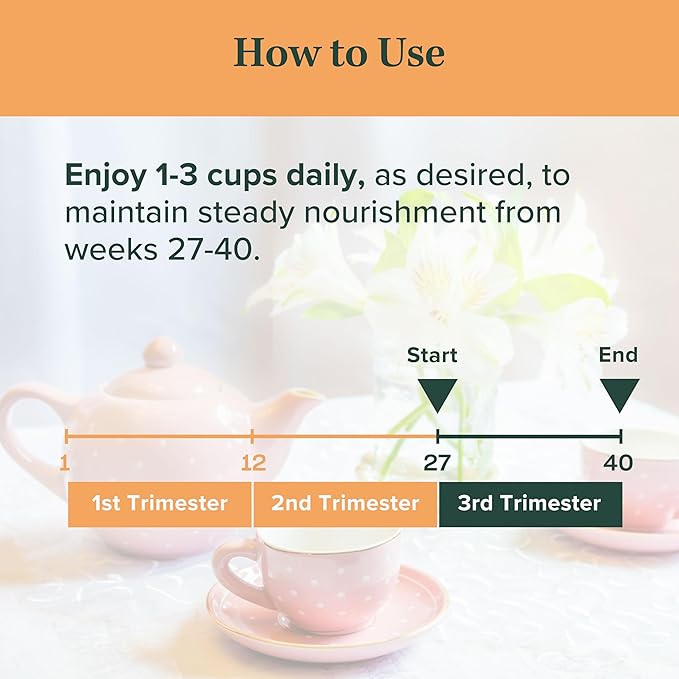 Jade Tea - Organic Third Trimester Tea | Pregnancy Tea - Toning &amp Birth Preparation | Maximized Uterine Health for Labor &amp Postpartum Recovery | Caffeine-Free Fair Trade Sustainable Made In