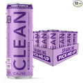 CLEAN Cause Berry Vanilla Sparkling Pick-Me-Up with Prebiotics &amp Collagen Peptides (12oz cans 12-Pack Case) Low Sugar 120mg Caffeine Healthy Alternative to Soda &amp Energy Drinks.