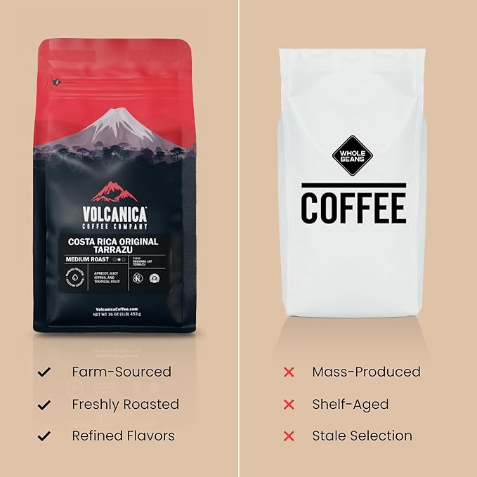 Brazil Peaberry Coffee Ground Naturally Low Acid Fresh Roasted 16-ounce