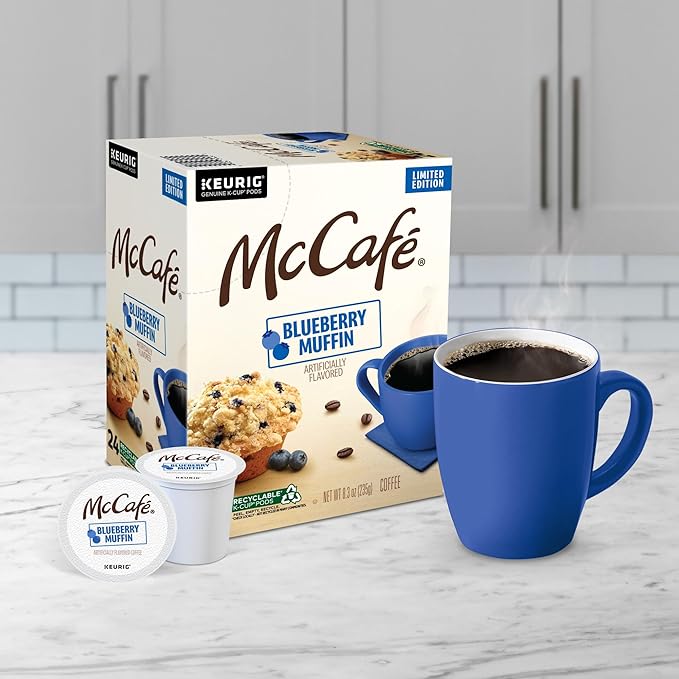 McCafe Blueberry Muffin Coffee Keurig Single Serve K-Cup Pods 24 Count