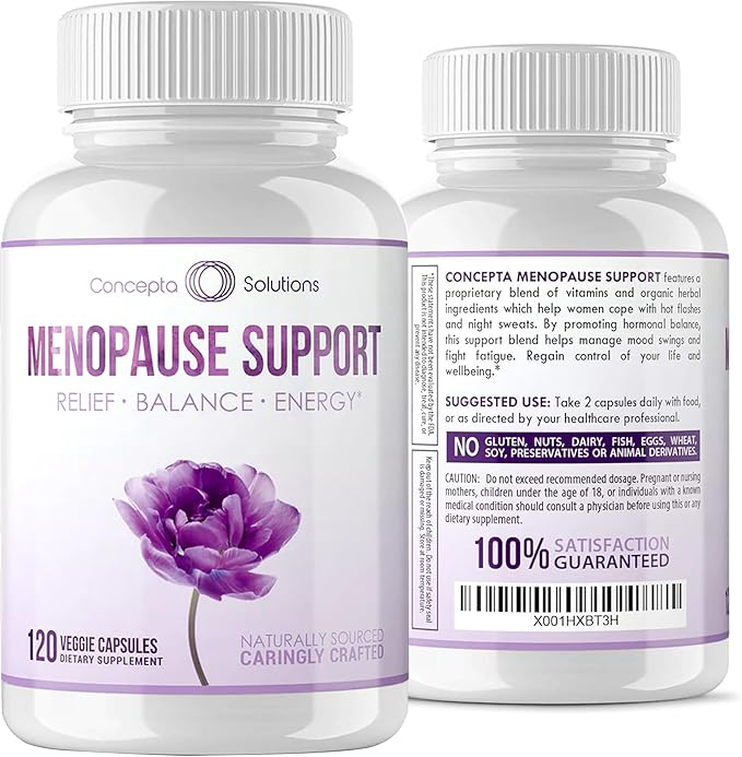 Menopause Support - Menopause Relief and Weight Management Support - for Hot Flashes Night Sweats Relief and Energy - 120 Capsules - Made in USA