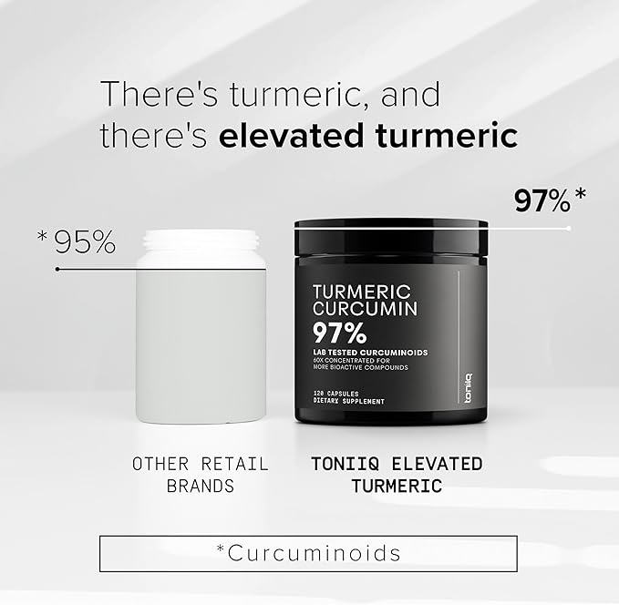 Turmeric Curcumin - Ultra High Potency 60:1 Extract with 97% Curcuminoids - 1200mg Per Serving - Black Pepper &amp MCT Oil for Enhanced Absorption - Third-Party Lab Tested - 120 Capsules