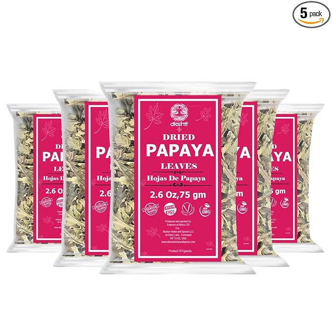 13oz Papaya Leaves Dried Leaf Tea Hojas De Papaya Secas Natural Dried Leaves Tea Caffeine-Free Non GMO. Perfect For Leaf Extract. by Akshit
