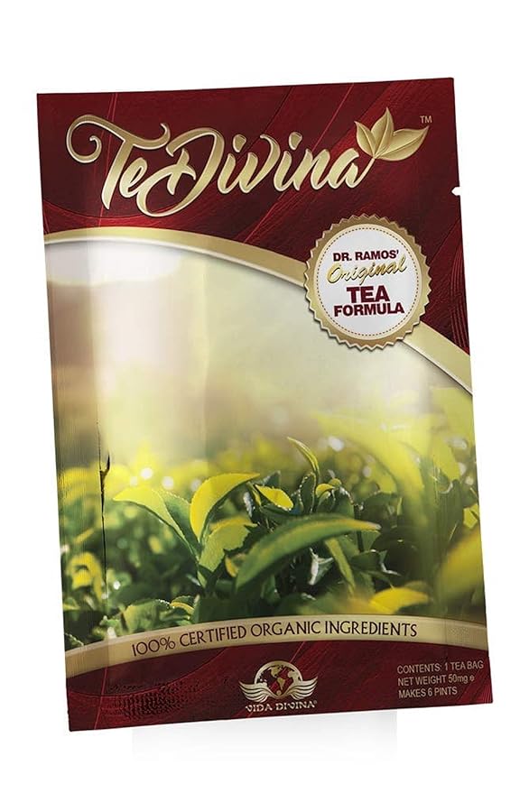 Te Divina | Slimming Detox Tea for 7 days | Herbal Tea for Weight Management Belly Fat &amp Colon Cleanse | Bloating Relief Energy &amp Digestion | Siberian Chaga Ganoderma Chamomile Ginger | T