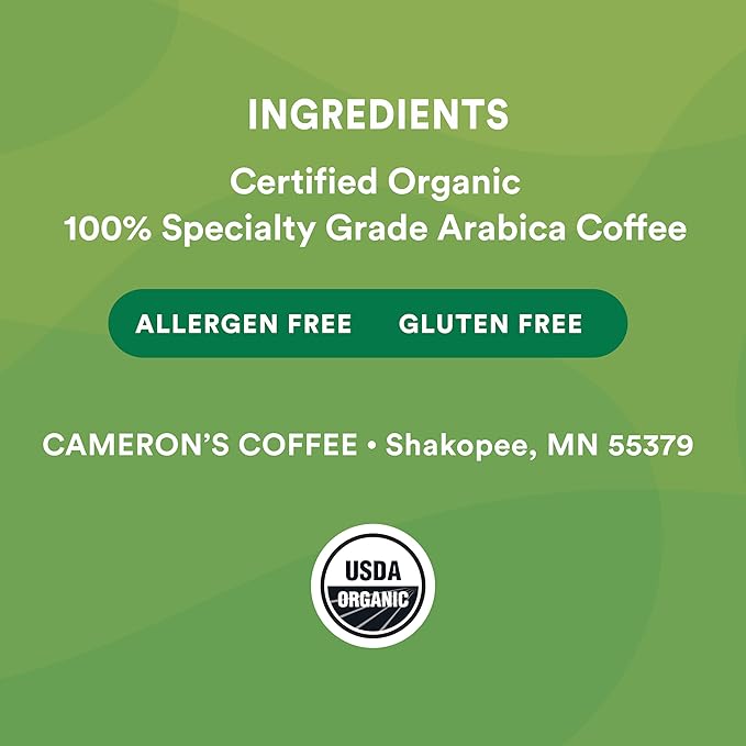 Cameron's Coffee Roasted Whole Bean Coffee Organic Breakfast Blend 4 Pound