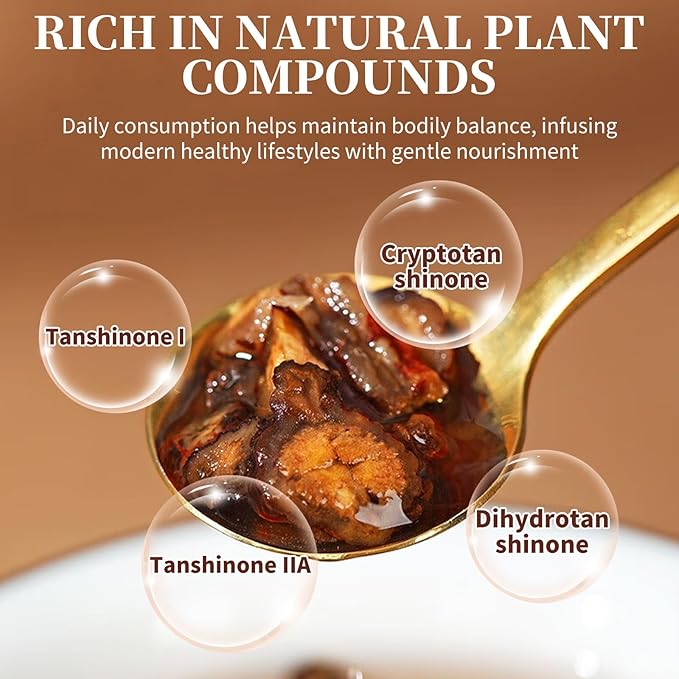 Wanhua Hall Dan Shen Salvia Root Slices 10.6oz/300g Red Sage Roots Additive-Free 丹参