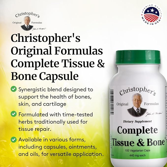 Dr. Christopher's Original Formulas Complete Tissue and Bone Formula Capsules 100 Count 440mg Each