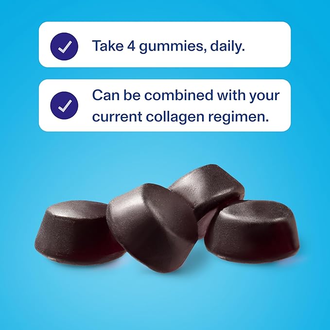 Vital Proteins Collagen Gummies 2.5g of Clinically-Tested Collagen for Hair Skin Nails &amp Wrinkles 120 ct Bottle Pack of 2 Grape Flavor