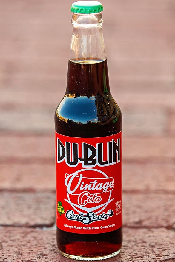 Dublin Bottling Works Craft Soda Pure Cane Sugar Made in Texas – Assorted 12-Pack – Premium Small-Batch Soda Gluten-Free Retro Artisanal Beverages (12 Pack Classic Vintage Cola)